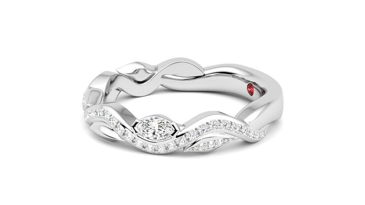 Taylor & Hart Lapelis Wedding Ring 360 degree image 22