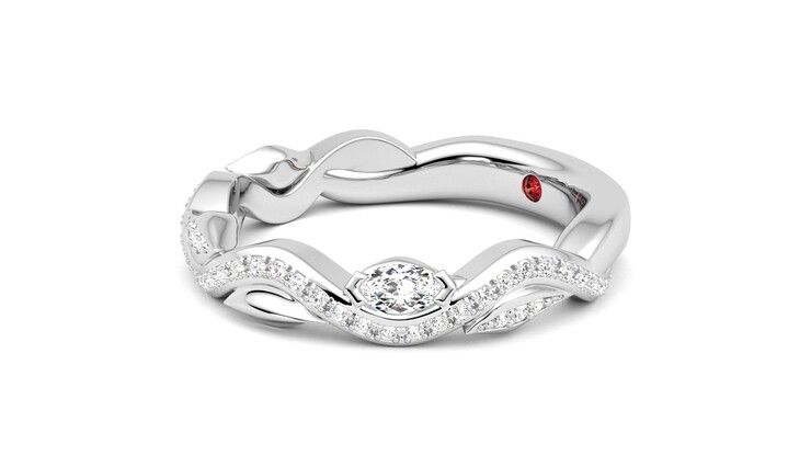 Taylor & Hart Lapelis Wedding Ring 360 degree image 23