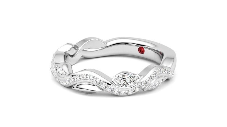 Taylor & Hart Lapelis Wedding Ring 360 degree image 24