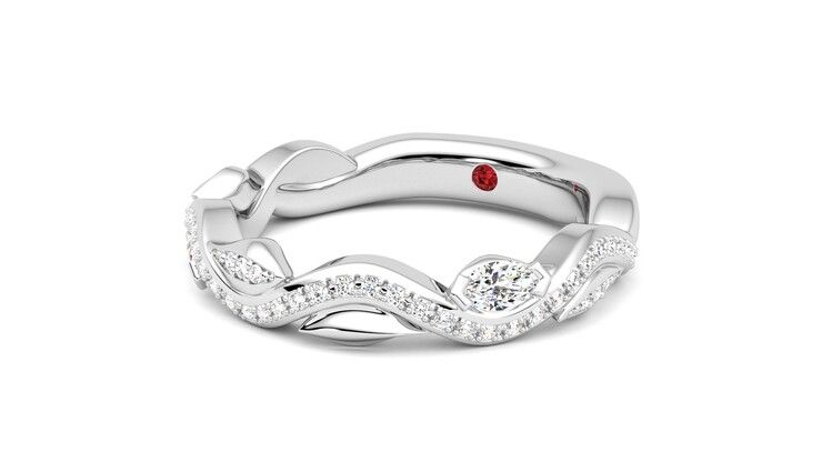 Taylor & Hart Lapelis Wedding Ring 360 degree image 25