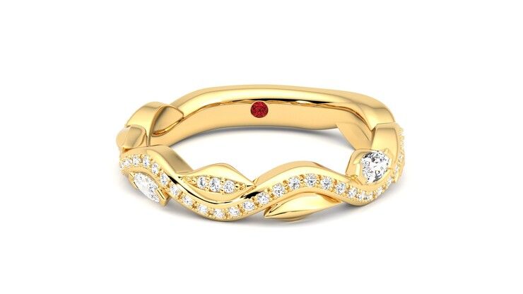 Taylor & Hart Lapelis Wedding Ring 360 degree image 1