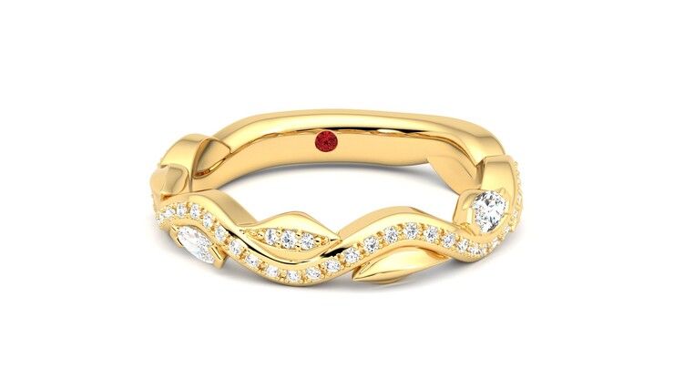Taylor & Hart Lapelis Wedding Ring 360 degree image 2