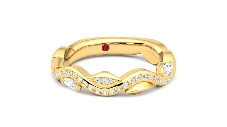 Taylor & Hart Lapelis Wedding Ring 360 degree image 3