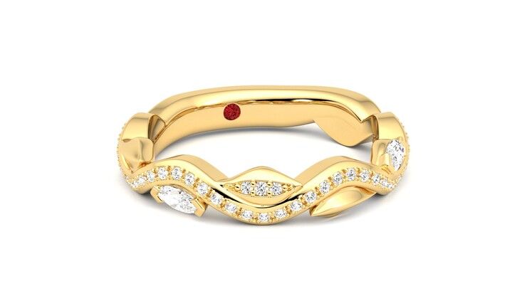 Taylor & Hart Lapelis Wedding Ring 360 degree image 4