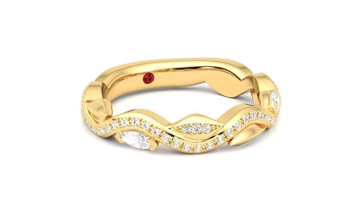 Taylor & Hart Lapelis Wedding Ring 360 degree image 5