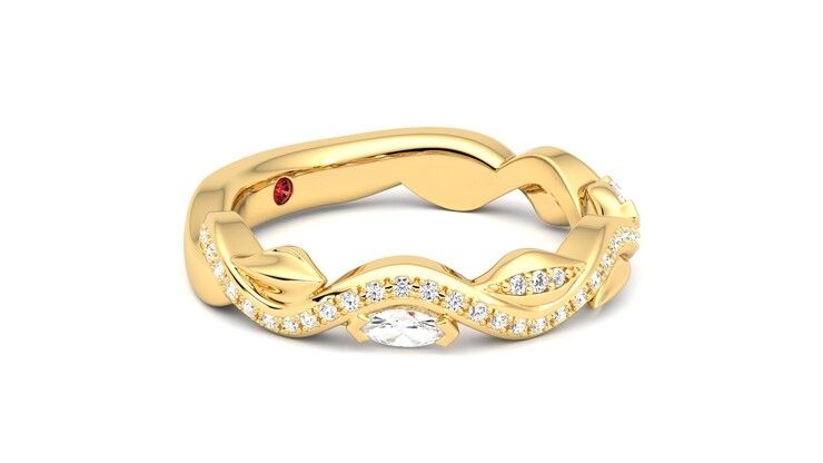 Taylor & Hart Lapelis Wedding Ring 360 degree image 7
