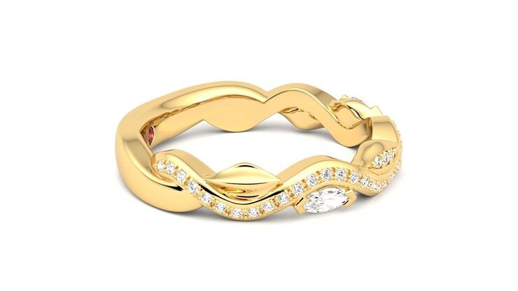 Taylor & Hart Lapelis Wedding Ring 360 degree image 9