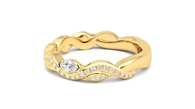 Taylor & Hart Lapelis Wedding Ring 360 degree image 21