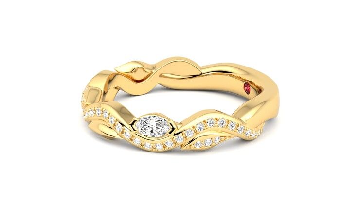 Taylor & Hart Lapelis Wedding Ring 360 degree image 22