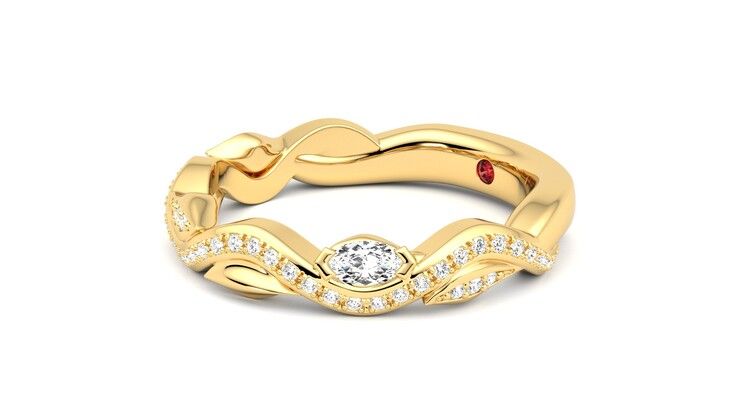 Taylor & Hart Lapelis Wedding Ring 360 degree image 23