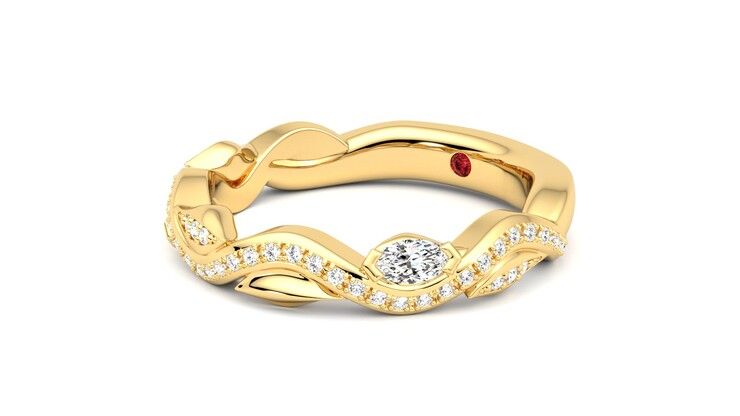 Taylor & Hart Lapelis Wedding Ring 360 degree image 24
