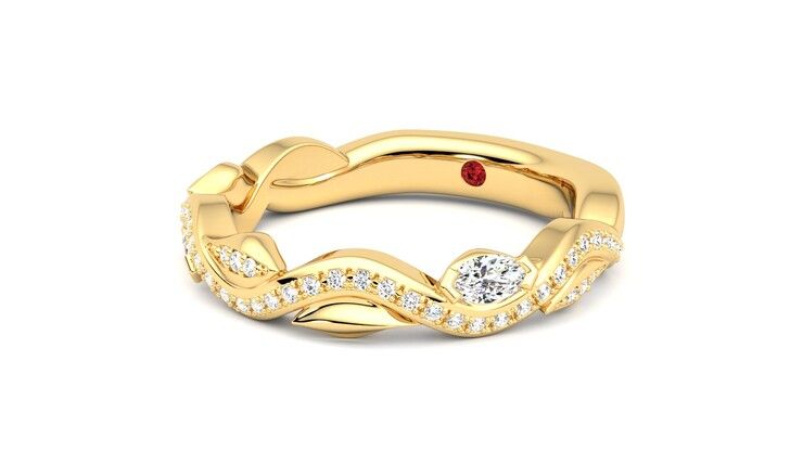 Taylor & Hart Lapelis Wedding Ring 360 degree image 25