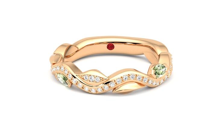 Taylor & Hart Lapelis Wedding Ring 360 degree image 1