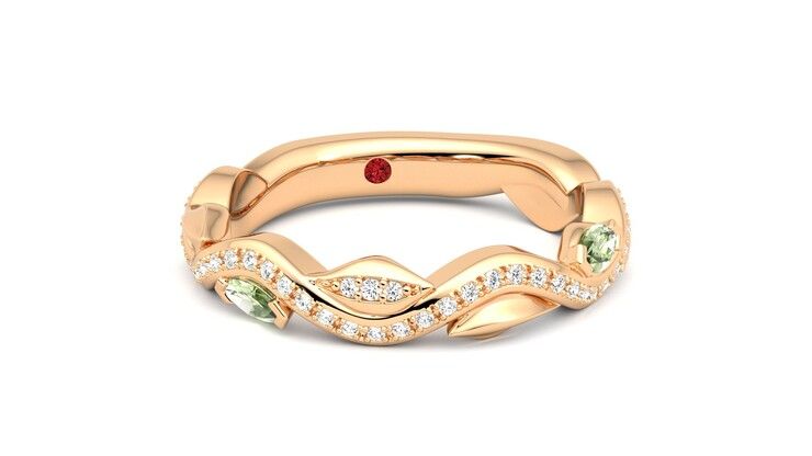 Taylor & Hart Lapelis Wedding Ring 360 degree image 3