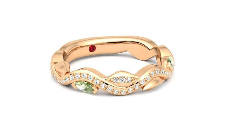 Taylor & Hart Lapelis Wedding Ring 360 degree image 5