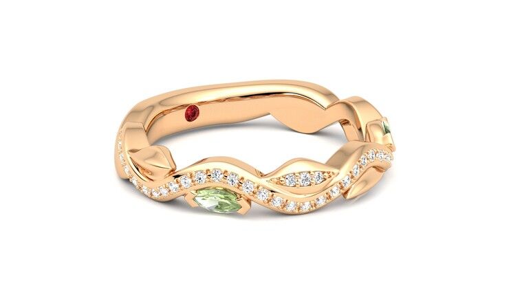 Taylor & Hart Lapelis Wedding Ring 360 degree image 6