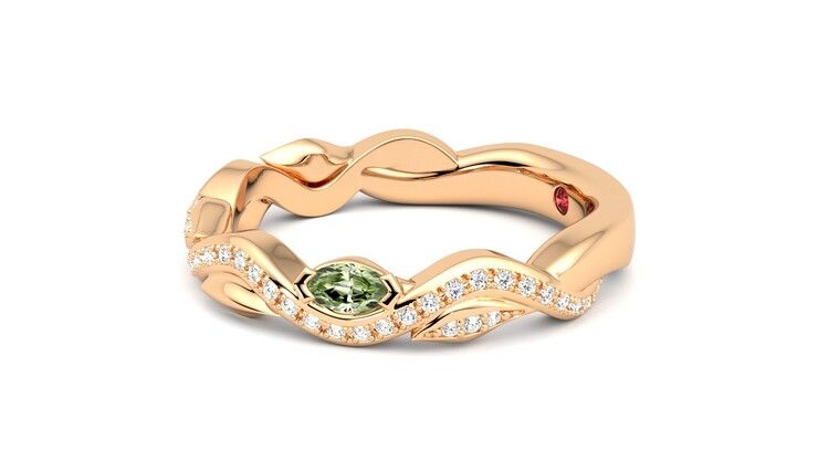 Taylor & Hart Lapelis Wedding Ring 360 degree image 22