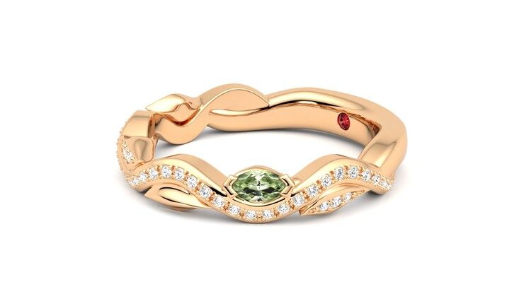 Taylor & Hart Lapelis Wedding Ring 360 degree image 23