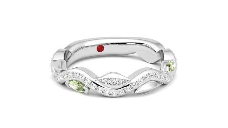 Taylor & Hart Lapelis Wedding Ring 360 degree image 4