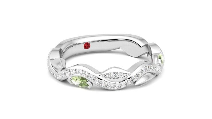Taylor & Hart Lapelis Wedding Ring 360 degree image 5