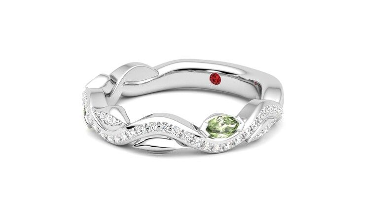 Taylor & Hart Lapelis Wedding Ring 360 degree image 25