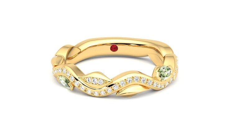 Taylor & Hart Lapelis Wedding Ring 360 degree image 1
