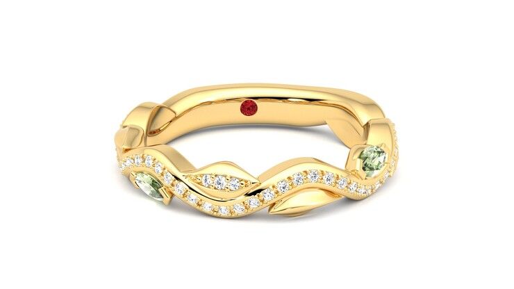 Taylor & Hart Lapelis Wedding Ring 360 degree image 2