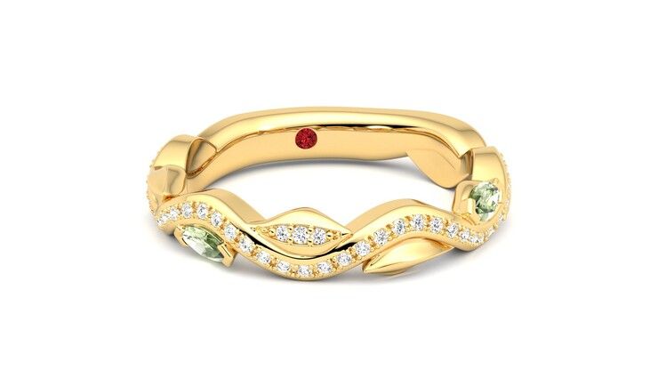 Taylor & Hart Lapelis Wedding Ring 360 degree image 3