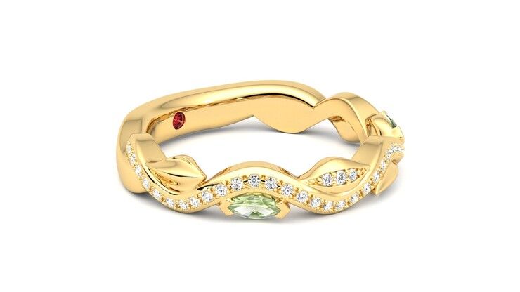 Taylor & Hart Lapelis Wedding Ring 360 degree image 7