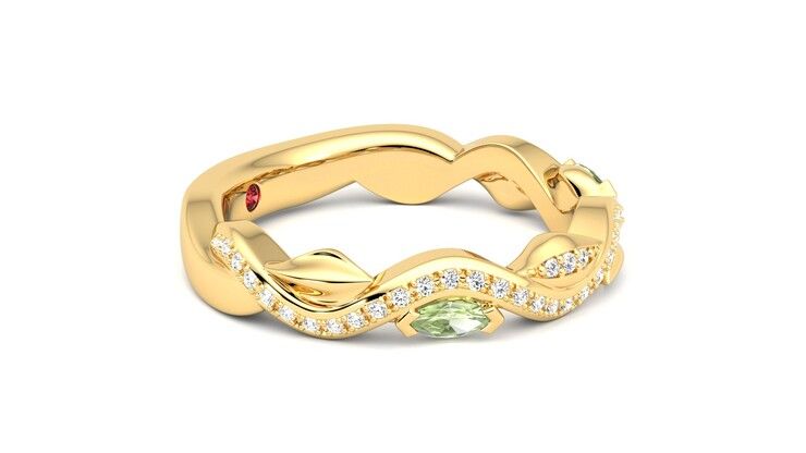 Taylor & Hart Lapelis Wedding Ring 360 degree image 8