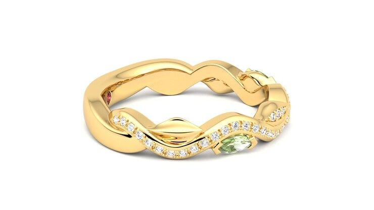 Taylor & Hart Lapelis Wedding Ring 360 degree image 9