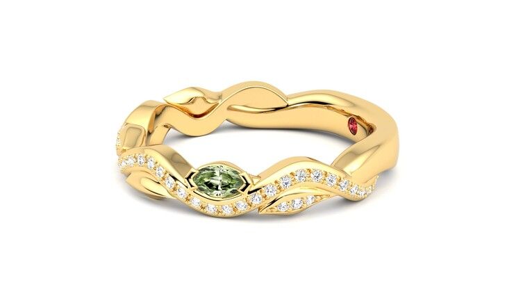 Taylor & Hart Lapelis Wedding Ring 360 degree image 22