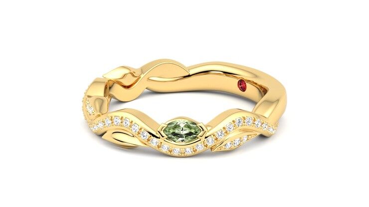 Taylor & Hart Lapelis Wedding Ring 360 degree image 23