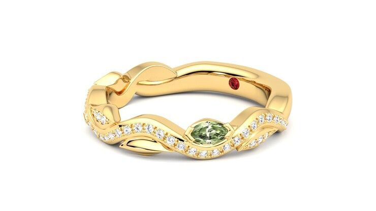 Taylor & Hart Lapelis Wedding Ring 360 degree image 24