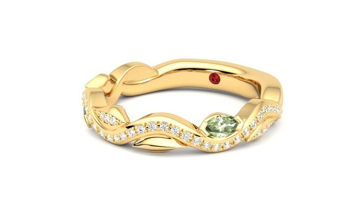 Taylor & Hart Lapelis Wedding Ring 360 degree image 25