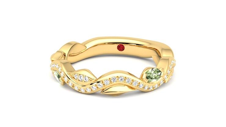 Taylor & Hart Lapelis Wedding Ring 360 degree image 27