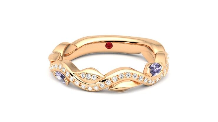 Taylor & Hart Lapelis Wedding Ring 360 degree image 0
