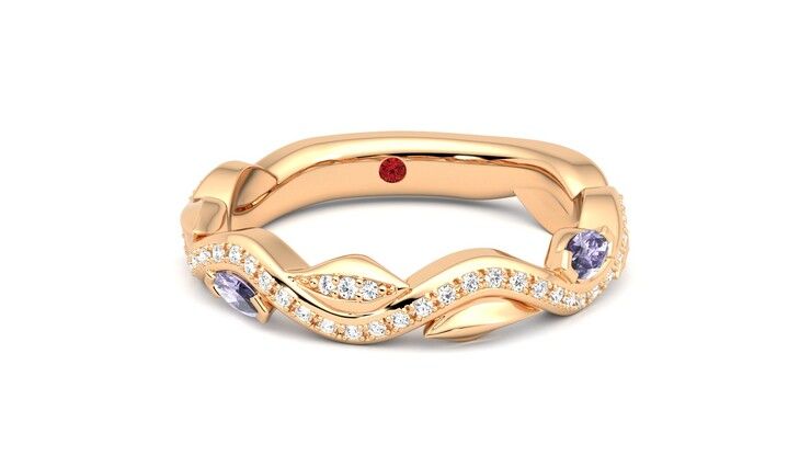 Taylor & Hart Lapelis Wedding Ring 360 degree image 2