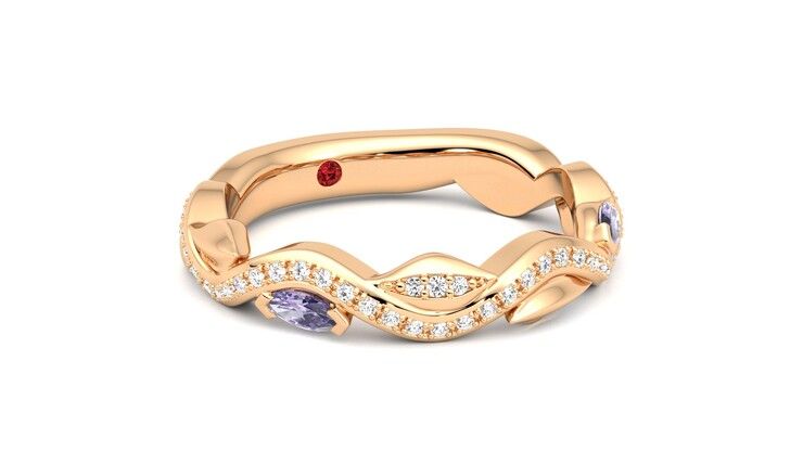 Taylor & Hart Lapelis Wedding Ring 360 degree image 5