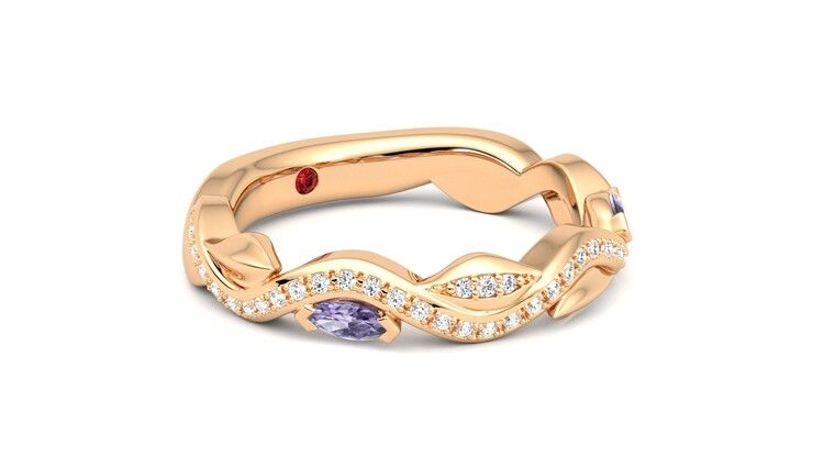 Taylor & Hart Lapelis Wedding Ring 360 degree image 6