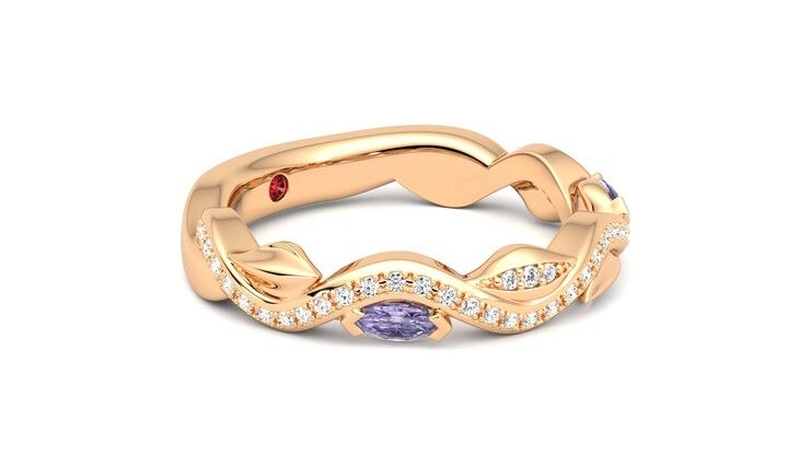 Taylor & Hart Lapelis Wedding Ring 360 degree image 7