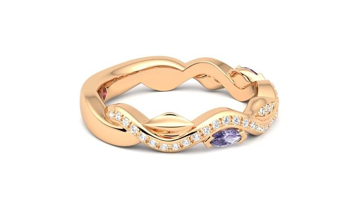 Taylor & Hart Lapelis Wedding Ring 360 degree image 9