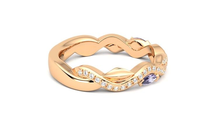 Taylor & Hart Lapelis Wedding Ring 360 degree image 10
