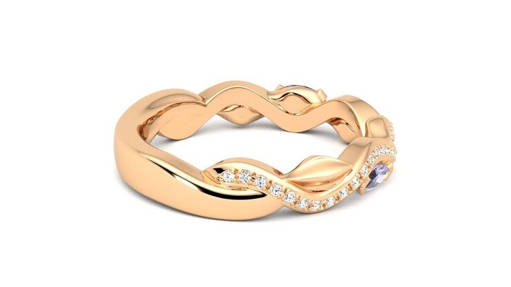 Taylor & Hart Lapelis Wedding Ring 360 degree image 11