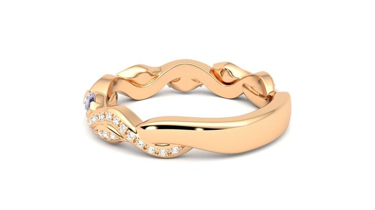 Taylor & Hart Lapelis Wedding Ring 360 degree image 18