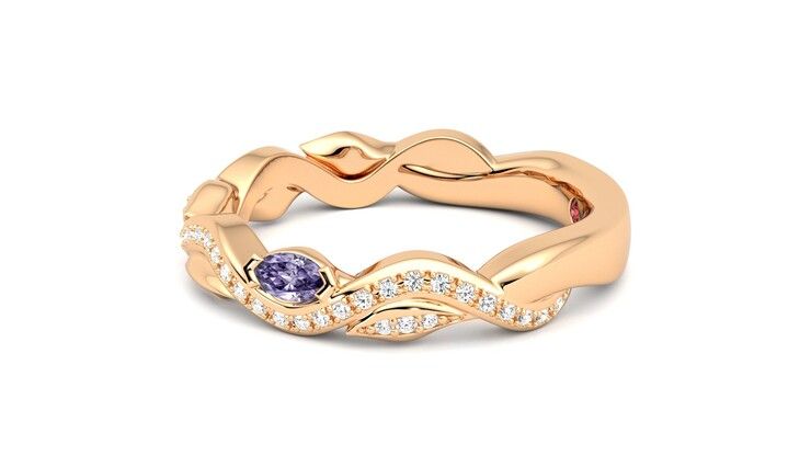 Taylor & Hart Lapelis Wedding Ring 360 degree image 21