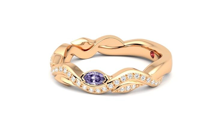 Taylor & Hart Lapelis Wedding Ring 360 degree image 22