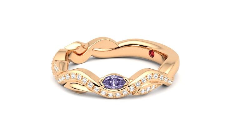 Taylor & Hart Lapelis Wedding Ring 360 degree image 23