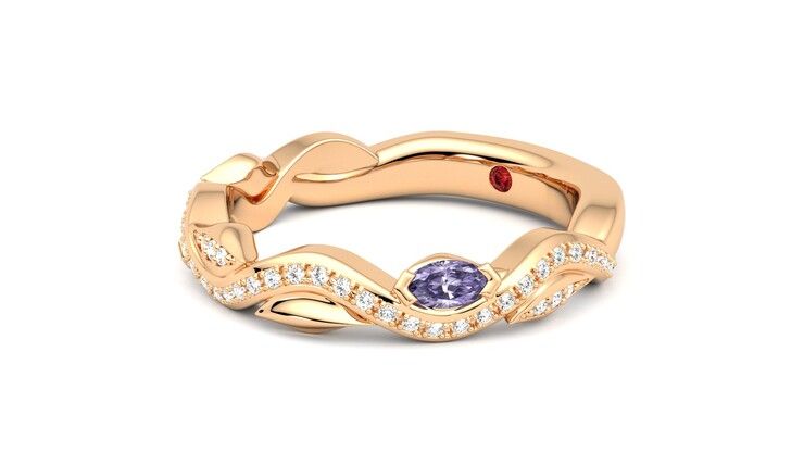 Taylor & Hart Lapelis Wedding Ring 360 degree image 24