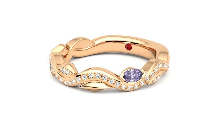 Taylor & Hart Lapelis Wedding Ring 360 degree image 25